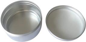 img 2 attached to 🕯️ Set of 15 Silver 5oz Metal Round Tins with Screw Lid - Empty Aluminum Storage Containers for DIY Candle Making, Kitchen Use, Travel Storage Kit