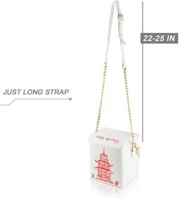 img 1 attached to 🥡 Chinese Takeout-Inspired White Crossbody Bags and Wallets – Fashionable Handbags for Women