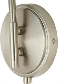 img 2 attached to Ravenna Home Traditional Plug-In 💡 Wall Sconce: LED Bulb, Brushed Nickel Finish