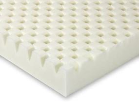 img 2 attached to Sleep Innovations 3-Inch SureTemp Sculpted Memory Foam Topper - Full Size. Made in USA. 5-Year Limited Warranty