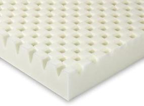 img 1 attached to Sleep Innovations 3-Inch SureTemp Sculpted Memory Foam Topper - Full Size. Made in USA. 5-Year Limited Warranty