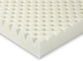 img 4 attached to Sleep Innovations 3-Inch SureTemp Sculpted Memory Foam Topper - Full Size. Made in USA. 5-Year Limited Warranty