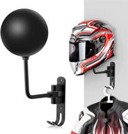 🚴 magicfour 180 degree rotation helmet holder for bike - helmet rack motorcycle with 2 hooks. multi-purpose helmet hanger for coats, caps, baseballs, rugby helmet, and more logo