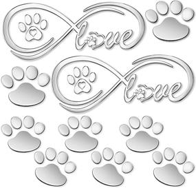 img 4 attached to Footprint Self Adhesive Stickers Decoration Accessories
