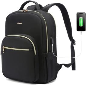 img 4 attached to 🎒 Versatile and Stylish LOVEVOOK Laptop Backpack: Ideal for Business Travel, Students, and Professionals