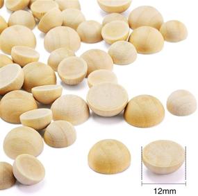 img 1 attached to 🔘 300 Pieces Half Wooden Balls Unfinished, Split Wood Balls, Mini Half Round Craft Ball Beads for DIY Crafts, Christmas Home Party Decoration Supplies (12 mm)