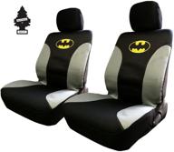 pair of new dc comics batman sideless neoprene waterproof car seat covers + air freshener combo logo