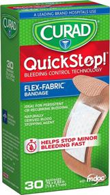 img 4 attached to Curad QuickStop Bleeding Control 34&quot; x 2.83&quot; Flexible Fabric Bandages, CUR5243, 30 Count