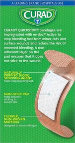 img 2 attached to Curad QuickStop Bleeding Control 34&quot; x 2.83&quot; Flexible Fabric Bandages, CUR5243, 30 Count