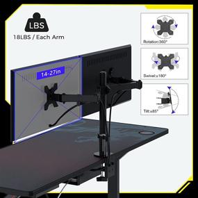 img 1 attached to Enhance Your Gaming Experience with the Seven Warrior Gaming Desk 60INCH: Dual Monitor Mount, Carbon Fiber Surface, Full Desk Mouse Pad, Ergonomic Y Shaped Design, Outlet Organizer, Gaming Rack