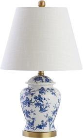 img 4 attached to 💡 JONATHAN Y JYL3005A Penelope 22-inch Chinoiserie LED Table Lamp - Classic Blue/White Design for Bedroom, Living Room, Office, and More