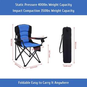 img 3 attached to MioCoia Oversized Camping Portable Armrests