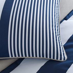 img 2 attached to 🛌 Navy Twin Comforter Set: IZOD Classic Stripe for Ultimate Cozy Bedding