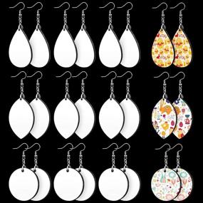 img 4 attached to Sublimation Earrings Transfer Unfinished Teardrop Beading & Jewelry Making