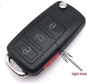img 3 attached to 🔑 High-Quality Keyless Entry Remote Key Fob Cover for VW Beetle Jetta Passat Golf Rabbit GTI CC EOS - Protection Without Compromising Functionality