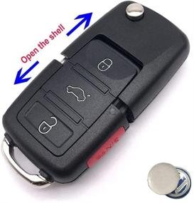 img 2 attached to 🔑 High-Quality Keyless Entry Remote Key Fob Cover for VW Beetle Jetta Passat Golf Rabbit GTI CC EOS - Protection Without Compromising Functionality