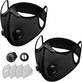 img 4 attached to 🏷️ Sport Mask with Adjustable Straps and Filter - Custom Fit, Breathable Fabric, Face Cover