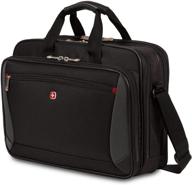 🧳 wenger luggage mainframe 15.6" laptop brief bag: sleek & spacious carry-on for business professionals, black, one size logo