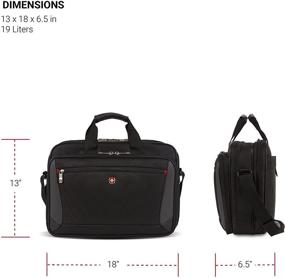 img 1 attached to 🧳 Wenger Luggage Mainframe 15.6" Laptop Brief Bag: Sleek & Spacious Carry-On for Business Professionals, Black, One Size