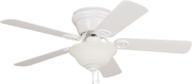 🔌 craftmade wyman 42" flush mount ceiling fan with 120 watts bowl light kit, 5 mdf blades - white логотип