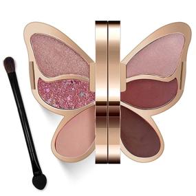 img 4 attached to 🦋 Erinde Butterfly Eyeshadow Palette: Highly Pigmented, Long Lasting Eye Makeup with Matte, Shimmer, and Metallic Shades for Women
