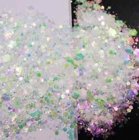 img 3 attached to LuckForever 12 Colors Mermaid Iridescent Chunky Glitter: Vibrant Shades for Creative Makeup, Nail Art, Crafts & Resin Projects