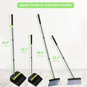 img 2 attached to FlyBanboo Broom and Dustpan Set, Long Handle Broom Combo for Home, Kitchen, Office and Lobby Use