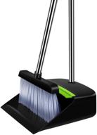 flybanboo broom and dustpan set, long handle broom combo for home, kitchen, office and lobby use logo