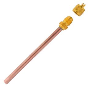 img 2 attached to Gekufa 1/4’’ Service Access Valve with Core & Cap Stem Remover - Air Conditioner 🔧 Refrigerant System Filling Access Valve, 1/4'' SAE x 1/4'' OD x 4'' Stem (Pack of 10)