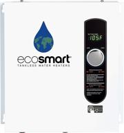 🚰 ecosmart eco electric tankless water heater - 27kw, 240v, 112.5 amps - patented self modulating technology - white logo