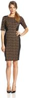 gabby skye womens petite houndstooth logo