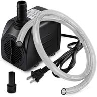 🐠 pulaco 10w 160gph submersible pump + tubing for aquariums, fish tank, pond fountain, statuary, hydroponics, water feature, indoor fountains логотип