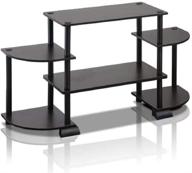 furinno turn-n-tube rounded corner tv entertainment center: sleek espresso/black design логотип