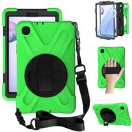 zenrich galaxy tab a 8.4 case 2020, sm-t307u heavy duty shockproof case with hand strap, shoulder strap & kickstand - samsung galaxy tab a 8.4 inch 2020 sm-t307u verizon/t-mobile/sprint (green) logo