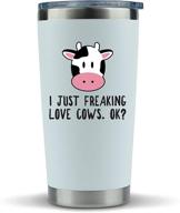 🐮 cute cow gifts 20oz coffee tumbler - perfect for cow lovers, themed presents, farm animal enthusiasts logo