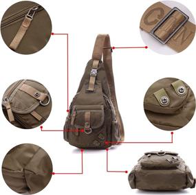 img 2 attached to DDDH Military Shoulder Backpack: Stylish Crossbody Handbags & Wallets for Women