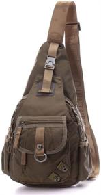 img 4 attached to DDDH Military Shoulder Backpack: Stylish Crossbody Handbags & Wallets for Women