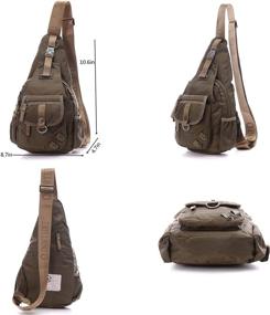img 3 attached to DDDH Military Shoulder Backpack: Stylish Crossbody Handbags & Wallets for Women