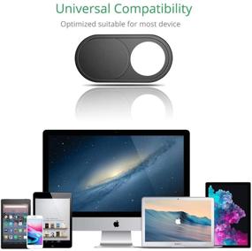 img 1 attached to 📷 CloudValley Webcam Cover Slide: Protect Your Privacy with Ultra-Thin Web Blocker - Fits Laptops, iMac, iPad, PC/Computer, Tablets [2 Black+2 White]