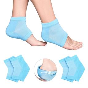 img 4 attached to 🧦 Hydrating Socks - Moisturizing & Gel Infused Heel Socks for Dry Cracked Heels, Open Toe Design, Breathable Spa Socks to Heal and Revitalize Dry Feet, Enhanced with Vitamin-Infused Gel Lining