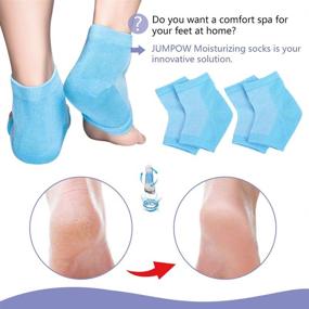 img 3 attached to 🧦 Hydrating Socks - Moisturizing & Gel Infused Heel Socks for Dry Cracked Heels, Open Toe Design, Breathable Spa Socks to Heal and Revitalize Dry Feet, Enhanced with Vitamin-Infused Gel Lining