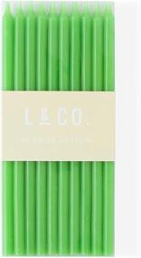 img 2 attached to 🎂 L&amp;Co 20 Count Tall Skinny Green Birthday Cake Candles for Stunning Party Cake Decorations