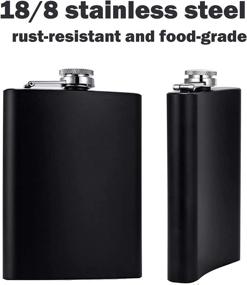 img 2 attached to Flask Black Stainless Funnel Drinking