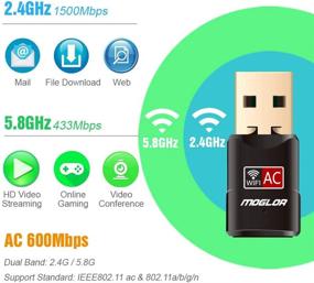 img 3 attached to Adapter Antenna 433Mbps 150Mbps Wireless