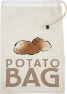 🥔 kitchencraft potato bag: durable canvas storage solution, beige, 26 x 38 cm logo