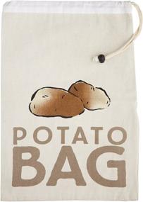 img 4 attached to 🥔 KitchenCraft Potato Bag: Durable Canvas Storage Solution, Beige, 26 x 38 cm