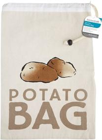 img 1 attached to 🥔 KitchenCraft Potato Bag: Durable Canvas Storage Solution, Beige, 26 x 38 cm