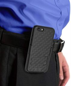 img 1 attached to 📱 WixGear iPhone 6 Holster: Shell Holster Combo Case with Stand and Belt Clip for Apple iPhone 6 (Not for iPhone 6 Plus)