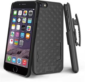 img 4 attached to 📱 WixGear iPhone 6 Holster: Shell Holster Combo Case with Stand and Belt Clip for Apple iPhone 6 (Not for iPhone 6 Plus)