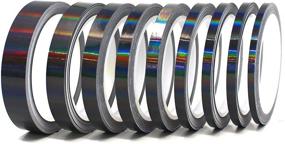 img 3 attached to 🚗 Enhance Your Vehicle's Style with Finest Folia Vinyl Stripe Holograph Tape | Hologram Black, 33ft for Cars, Motorcycles, Bikes, RC Cars, Trucks, Boats - Decal Sticker